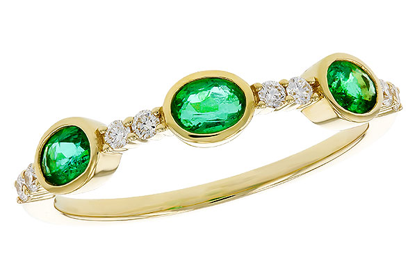 L274-81186: LDS WEDDING RG .46 TW EMERALD .58 TGW