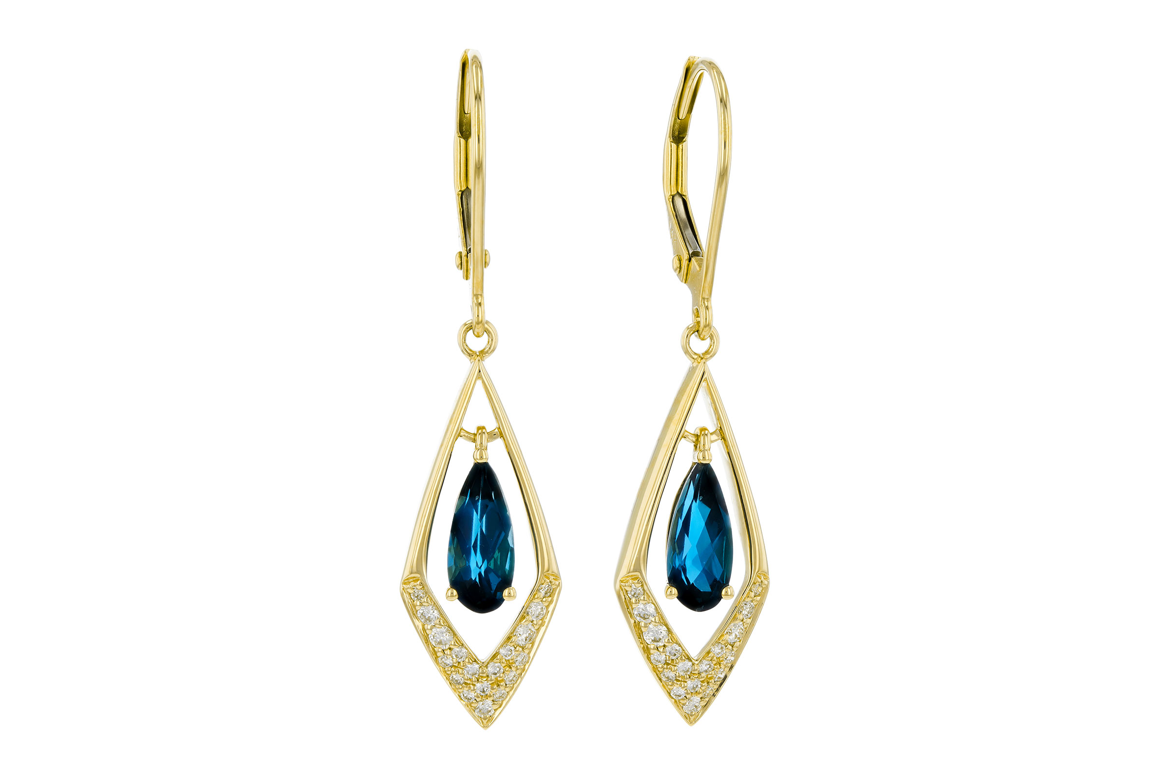 L275-65750: EARR 1.07 TW LONDON BLUE TOPAZ 1.22 TGW