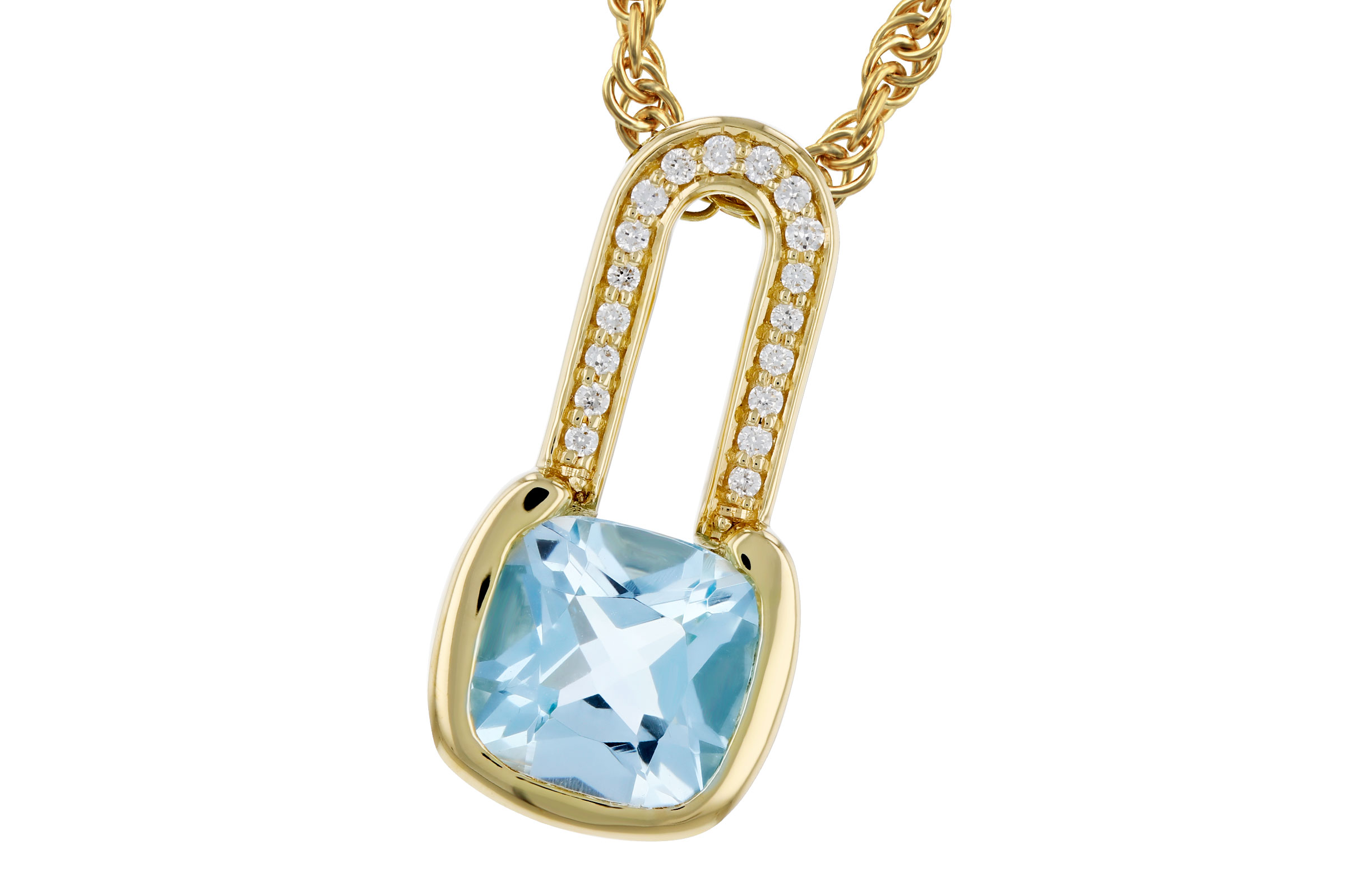 L275-66650: NECKLACE .91 SKY BLUE TOPAZ .95 TGW (6MM BT)
