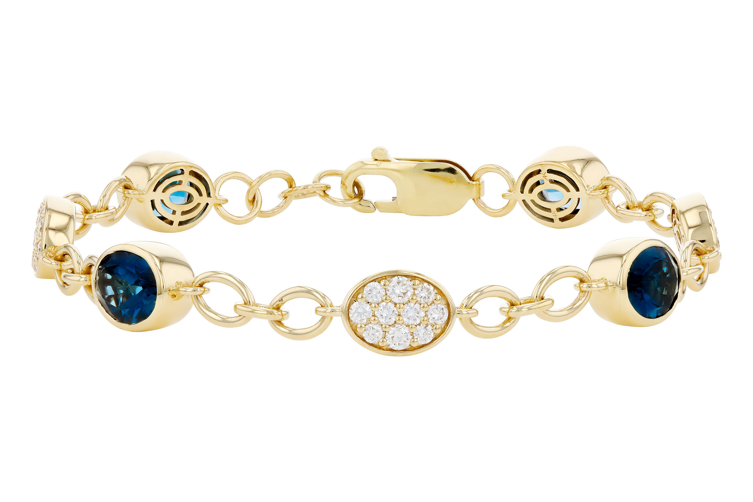 L275-66695: BRACELET 5.24 TW LONDON BLUE TOPAZ 6.00 TGW (7")