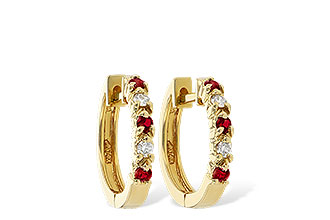 M001-12113: EARRINGS .17 RUBY .26 TGW