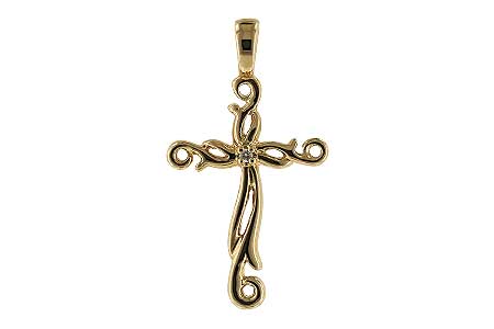 M006-58495: CROSS PENDANT .01 BR