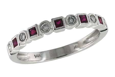 M096-61268: LDS WED RG .18 RUBY .30 TGW