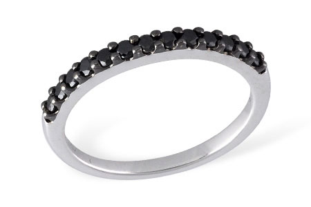 M185-66704: LDS WED RG .29 BLK DIAS TW