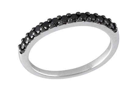 M185-66704: LDS WED RG .29 BLK DIAS TW