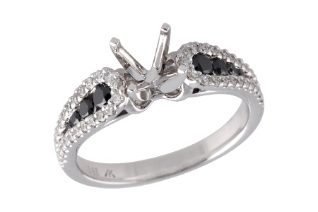 M185-71240: LDS SEMI .25 BLK DIAS .60 TW