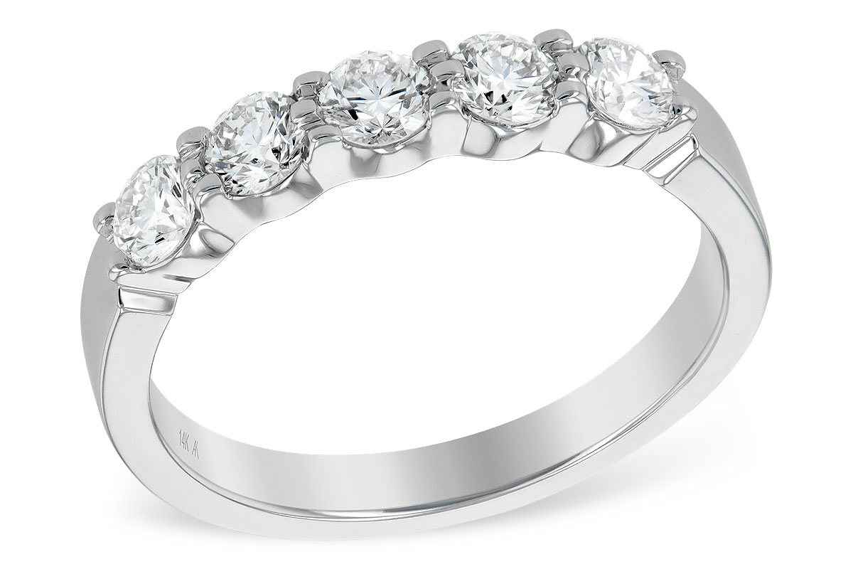 M186-62131: LDS DIA WED RG .75 TW (5 STONES)