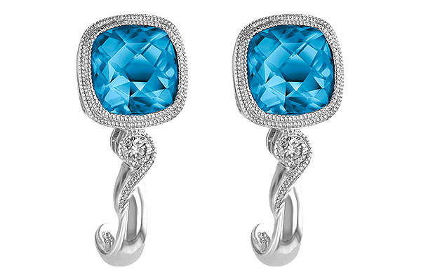 M187-52177: EARR 2.10 BLUE TOPAZ 2.14 TGW