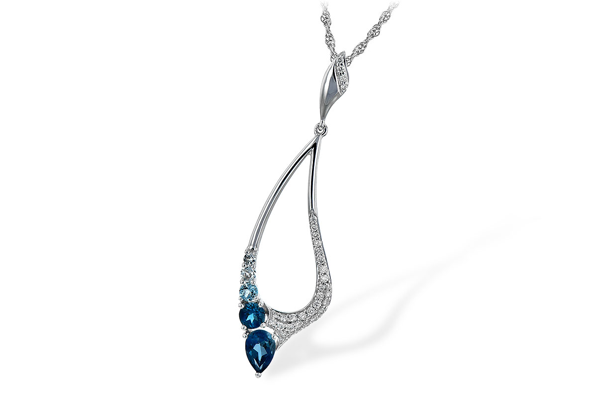 M189-33922: NECK .83 BLUE TOPAZ 1.00 TGW