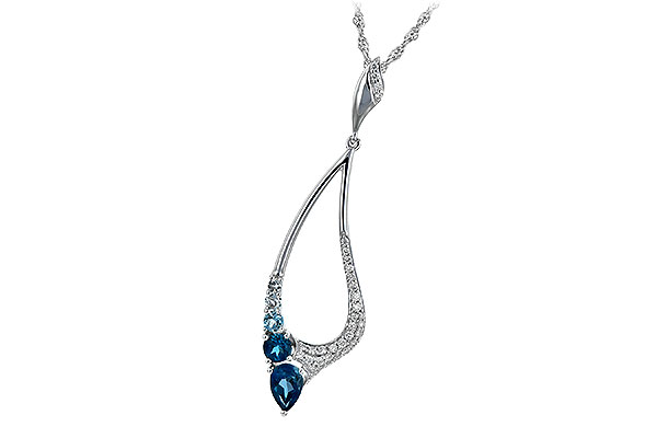 M189-33922: NECK .83 BLUE TOPAZ 1.00 TGW