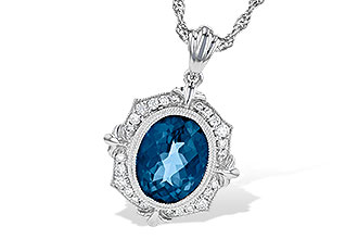 M190-25740: NECK 3.00 LONDON BLUE TOPAZ 3.16 TGW