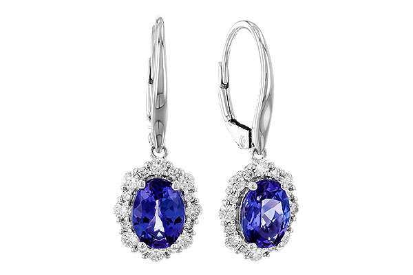 M273-86640: EARR 1.28 TW TANZANITE 1.72 TGW (7x5 OVAL)