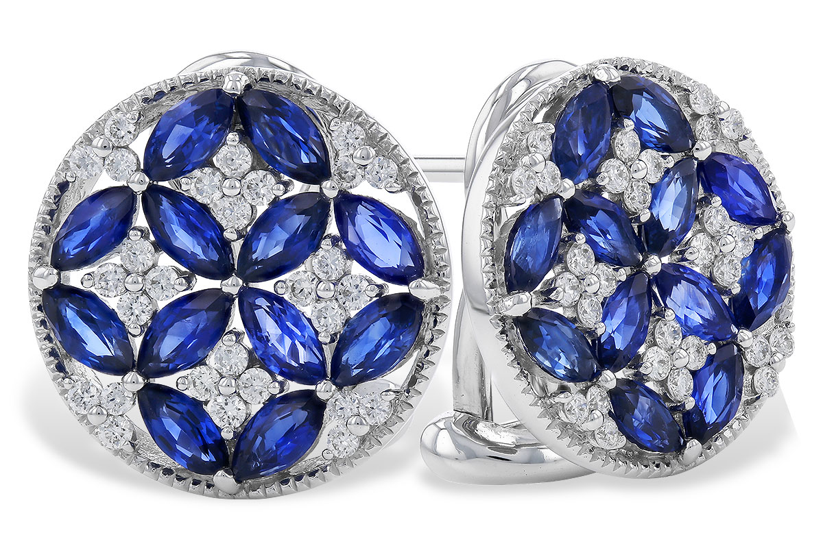 M274-73995: EARRINGS 2.07 TW SAPPHIRE 2.37 TGW