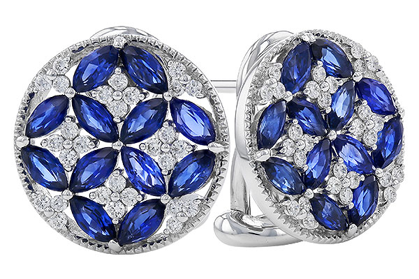 M274-73995: EARRINGS 2.07 TW SAPPHIRE 2.37 TGW