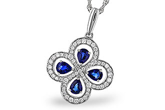 M274-74859: NECKLACE .68 SAPPHIRE TW .96 TGW