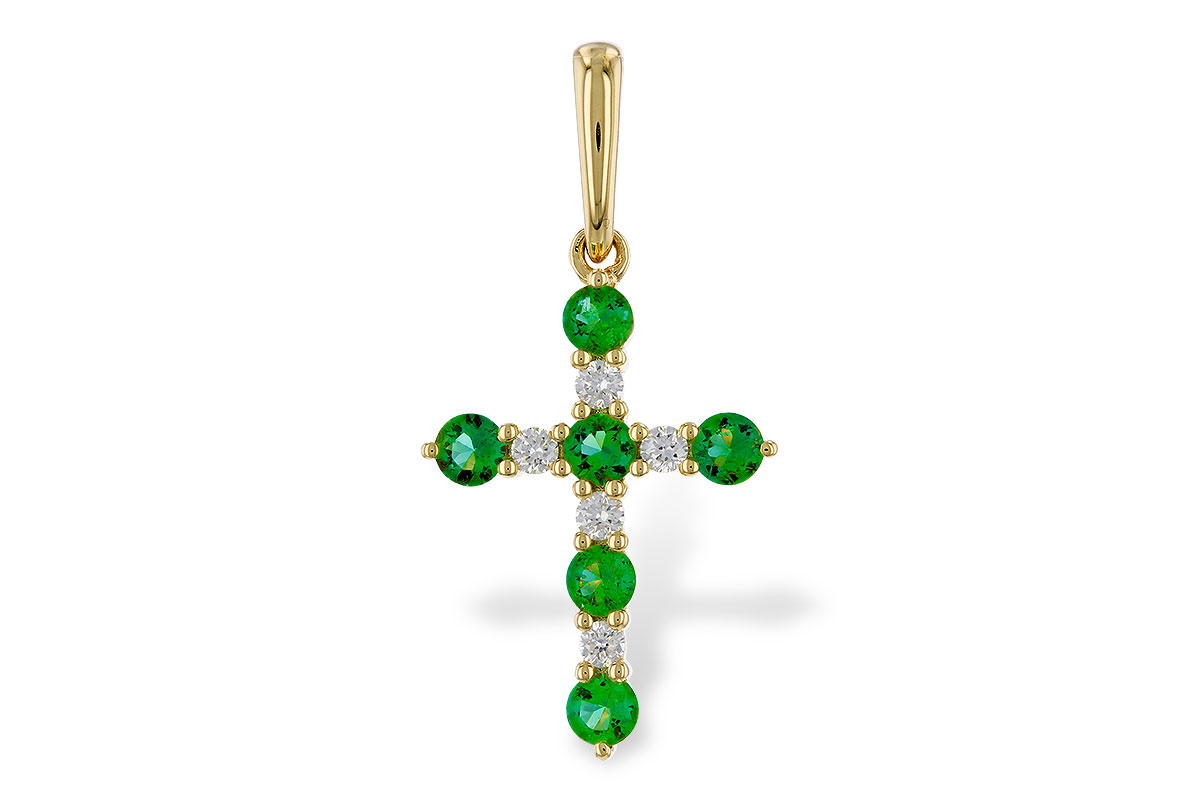 M274-74868: PENDANT .27 TW EMERALD .35 TGW