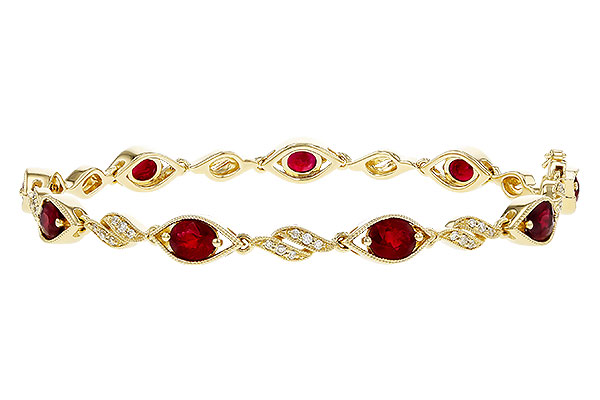 M274-74904: BRACELET 3.68 RUBY 3.92 TGW (7")