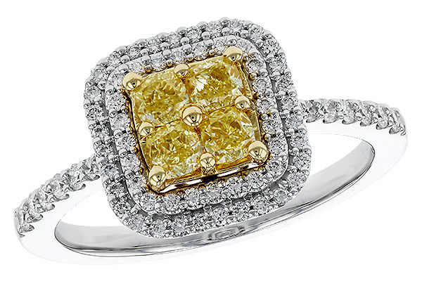 M274-76668: LDS RG .52 FANCY YELLOW DIAMONDS .85 TW
