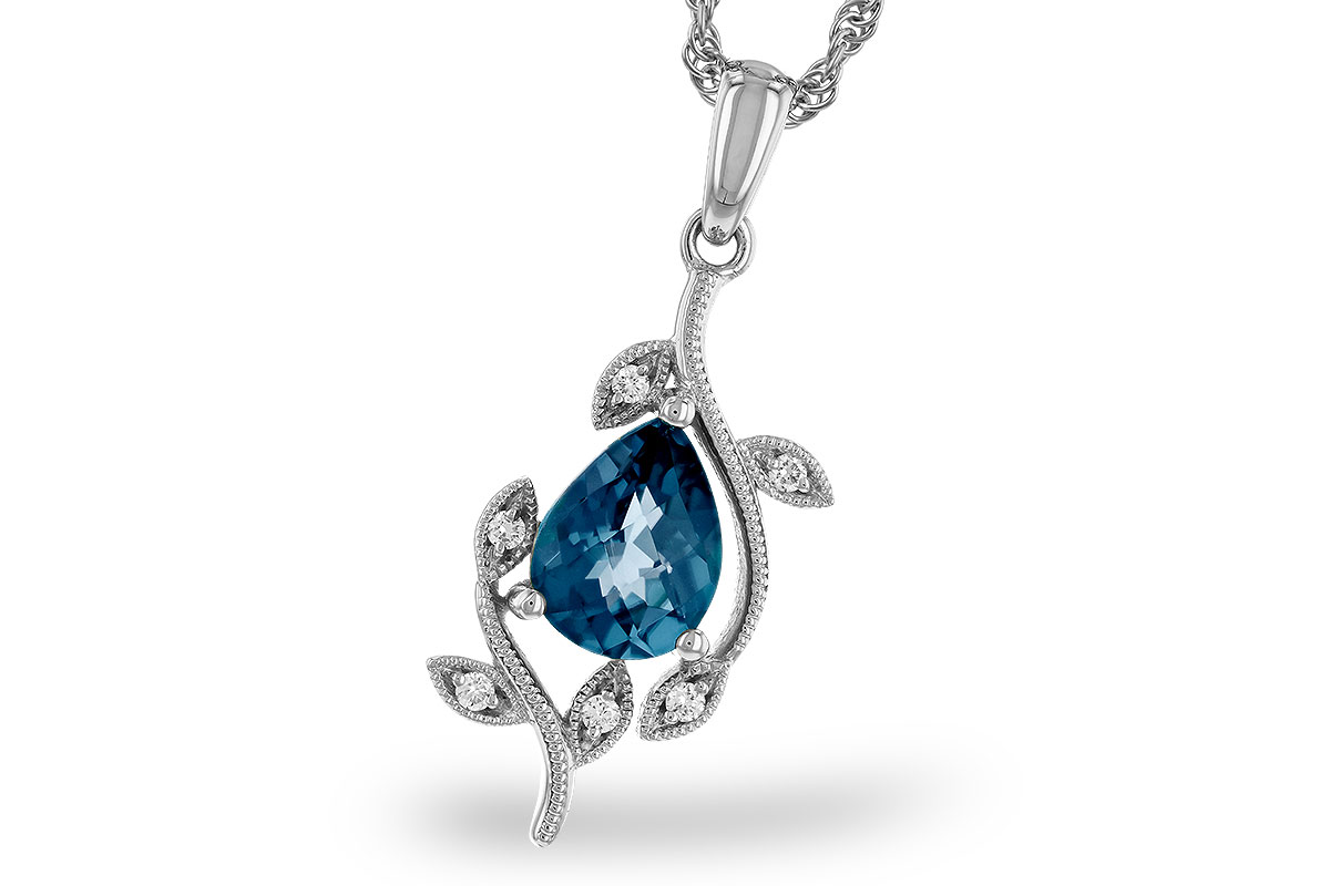 M274-76695: NECK 1.20 LONDON BLUE TOPAZ 1.25 TGW (8x6MM LBT)