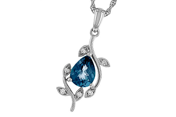 M274-76695: NECK 1.20 LONDON BLUE TOPAZ 1.25 TGW (8x6MM LBT)