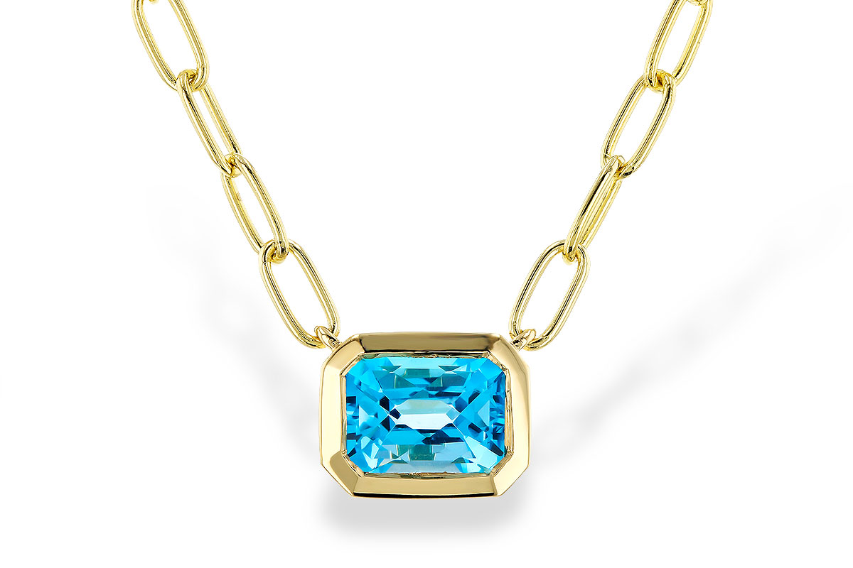 M274-78531: NECKLACE 1.20 SWISS BLUE TOPAZ (18")