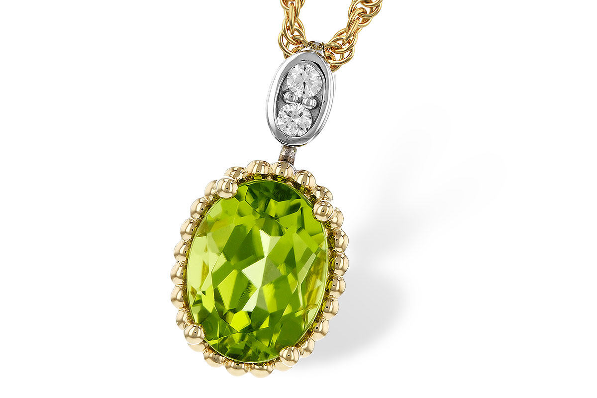 M274-80340: NECKLACE 1.22 PERIDOT 1.25 TGW (8x6MM OV)
