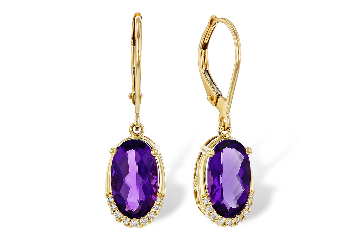 M274-80359: EARRINGS 2.70 TW AMETHYST 2.78 TGW (10x6MM OV)