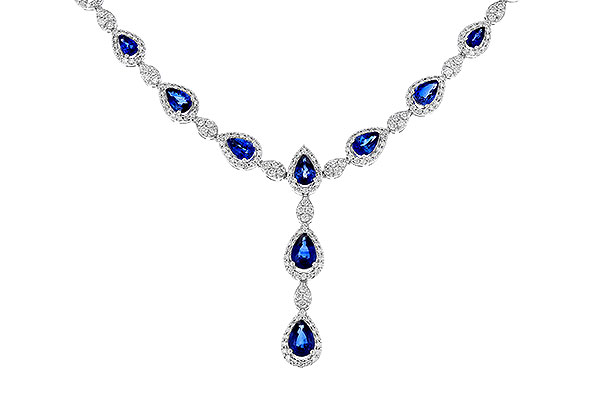 M274-81231: NECKLACE 4.82 TW SAPPHIRE 7.02 TGW (17")