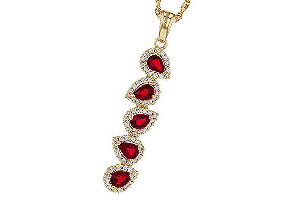M274-81268: NECKLACE .90 TW RUBY 1.14 TGW